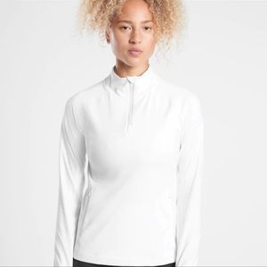 Athleta Rainier White Half Zip